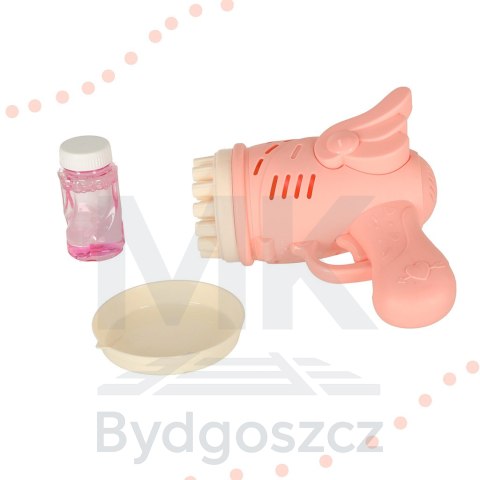 Pistolet do baniek mydlanych bańki mydlane ze skrzydłami różowy Pistolet do baniek mydlanych bańki mydlane ze skrzydłami różowy