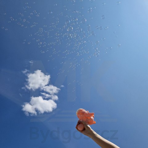 Pistolet do baniek mydlanych bańki mydlane ze skrzydłami różowy Pistolet do baniek mydlanych bańki mydlane ze skrzydłami różowy