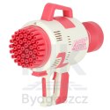 Pistolet maszynka do baniek mydlanych bańki mydlane światła różowy