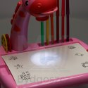 Projektor rzutnik stolik stół do rysowania żyrafa różowa