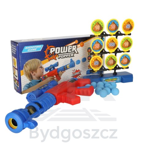 Strzelanie do celu ruchoma tarcza gra zręcznościowa pistolet piłki