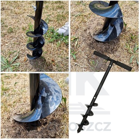 Świder wiertło do ziemi sadzarka ogrodowa do sadzenia roślin kopania przesadzania 60x10cm Świder wiertło do ziemi sadzarka ogrodowa do sadzenia roślin kopania przesadzania 60x10cm