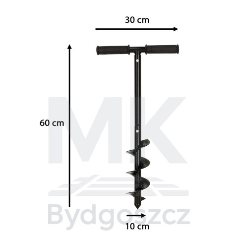 Świder wiertło do ziemi sadzarka ogrodowa do sadzenia roślin kopania przesadzania 60x10cm Świder wiertło do ziemi sadzarka ogrodowa do sadzenia roślin kopania przesadzania 60x10cm