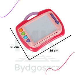 Tablica magnetyczna tablet do rysowania znikopis stempelki różowy XL