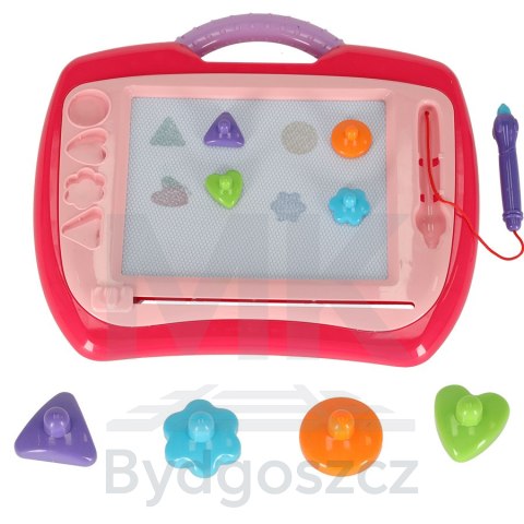 Tablica magnetyczna tablet do rysowania znikopis stempelki różowy XL Tablica magnetyczna tablet do rysowania znikopis stempelki różowy XL