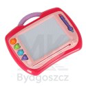 Tablica magnetyczna tablet do rysowania znikopis stempelki różowy XL