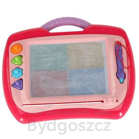 Tablica magnetyczna tablet do rysowania znikopis stempelki różowy XL Tablica magnetyczna tablet do rysowania znikopis stempelki różowy XL