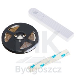 Taśma LED na baterie USB czujnik ruchu 2M ciepły biały