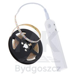 Taśma LED na baterie USB czujnik ruchu 2M zimny biały