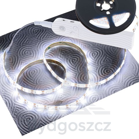 Taśma LED na baterie USB czujnik ruchu 2M zimny biały Taśma LED na baterie USB czujnik ruchu 2M zimny biały