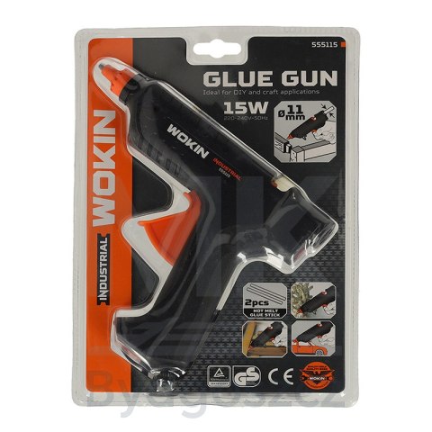 WOKIN Pistolet do kleju klejenia na gorąco 15W + wkłady 11,2mm WOKIN Pistolet do kleju klejenia na gorąco 15W + wkłady 11,2mm