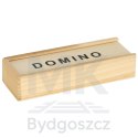 Domino drewniane gra rodzinna edukacyjna z etui klocki z drewna do gry