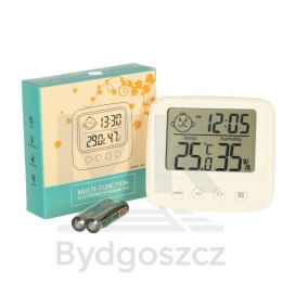 Higrometr zegar termometr pokojowy wilgotnościomierz LCD