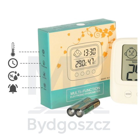 Higrometr zegar termometr pokojowy wilgotnościomierz LCD Higrometr zegar termometr pokojowy wilgotnościomierz LCD