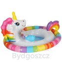 Kółko do pływania dla niemowląt koło pontonik dla dzieci dmuchany z siedziskiem jednorożec max 23kg 3-4lata INTEX 59570
