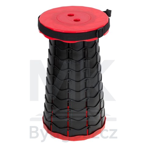 Krzesło składane taboret teleskopowy turystyczny przenośny czerwony 200kg Krzesło składane taboret teleskopowy turystyczny przenośny czerwony 200kg