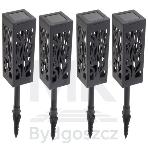 Lampa solarna ogrodowa ażurowa latarenka lamion LED czujnik zmierzchu wbijana 4szt. Lampa solarna ogrodowa ażurowa latarenka lamion LED czujnik zmierzchu wbijana 4szt.