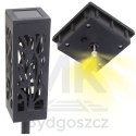 Lampa solarna ogrodowa ażurowa latarenka lamion LED czujnik zmierzchu wbijana 4szt.