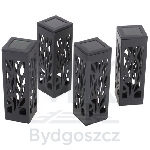 Lampa solarna ogrodowa ażurowa latarenka lamion LED czujnik zmierzchu wbijana 4szt. Lampa solarna ogrodowa ażurowa latarenka lamion LED czujnik zmierzchu wbijana 4szt.