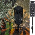 Lampa solarna ogrodowa ażurowa latarenka lamion LED czujnik zmierzchu wbijana 4szt.
