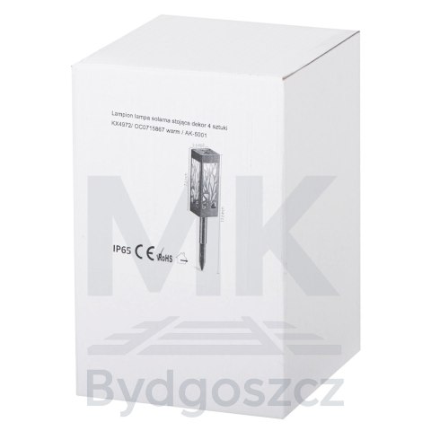 Lampa solarna ogrodowa ażurowa latarenka lamion LED czujnik zmierzchu wbijana 4szt. Lampa solarna ogrodowa ażurowa latarenka lamion LED czujnik zmierzchu wbijana 4szt.