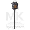 Lampa solarna ogrodowa ażurowa latarenka wisząca wbijana lampion 12 LED