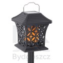 Lampa solarna ogrodowa ażurowa latarenka wisząca wbijana lampion 12 LED
