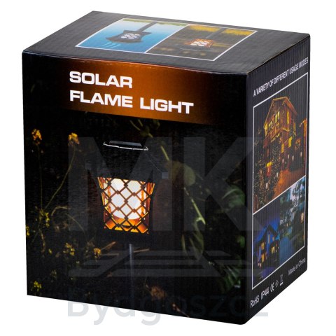 Lampa solarna ogrodowa ażurowa latarenka wisząca wbijana lampion 12 LED Lampa solarna ogrodowa ażurowa latarenka wisząca wbijana lampion 12 LED