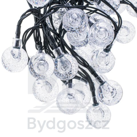 Lampki ogrodowe solarne kulki 7m 50LED ciepły biały Lampki ogrodowe solarne kulki 7m 50LED ciepły biały