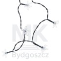 Lampki ogrodowe solarne kwiatki 7m 50LED ciepły biały