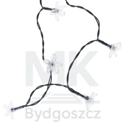 Lampki ogrodowe solarne kwiatki 7m 50LED multikolor