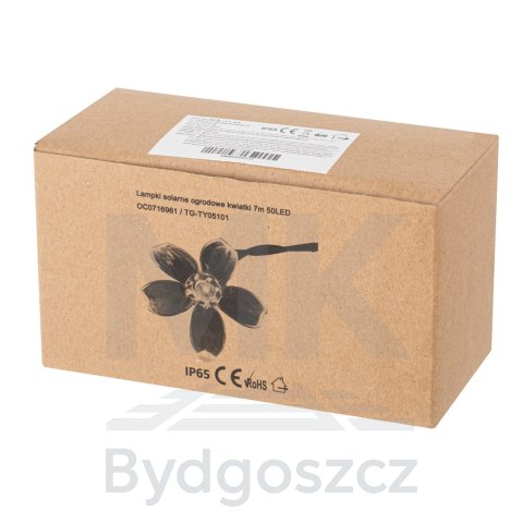 Lampki ogrodowe solarne kwiatki 7m 50LED multikolor Lampki ogrodowe solarne kwiatki 7m 50LED multikolor