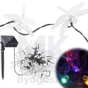 Lampki ogrodowe solarne ważki 6,5m 30LED multikolor