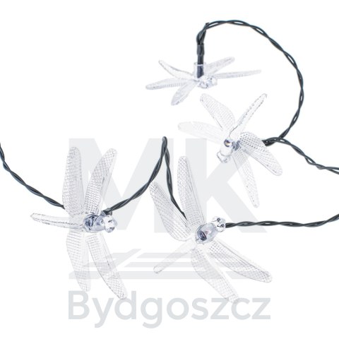 Lampki ogrodowe solarne ważki 6,5m 30LED multikolor Lampki ogrodowe solarne ważki 6,5m 30LED multikolor