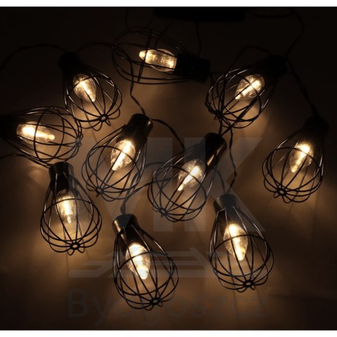 Lampki ogrodowe solarne żarówki girlanda loft 10LED Lampki ogrodowe solarne żarówki girlanda loft 10LED