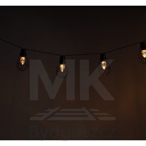 Lampki ogrodowe solarne żarówki girlanda loft 10LED Lampki ogrodowe solarne żarówki girlanda loft 10LED