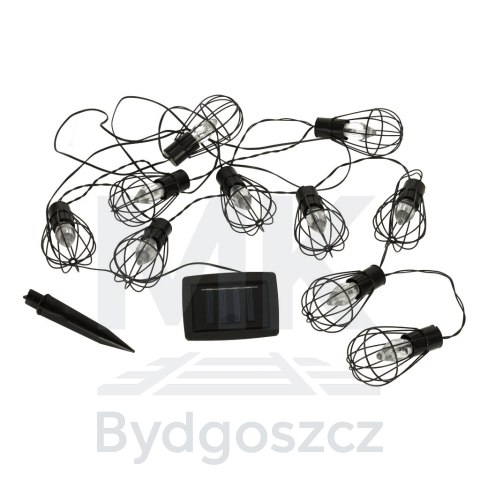 Lampki ogrodowe solarne żarówki girlanda loft 10LED Lampki ogrodowe solarne żarówki girlanda loft 10LED