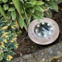Lampy ogrodowe solarne najazdowe gruntowe czujnik zmierzchu wbijane świecący dysk 8LED 4szt. ciepły biały