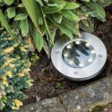 Lampy ogrodowe solarne najazdowe gruntowe czujnik zmierzchu wbijane świecący dysk 8LED 4szt. zimny biały