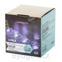 Lampy ogrodowe solarne najazdowe gruntowe czujnik zmierzchu wbijane świecący dysk 8LED 4szt. zimny biały