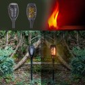 Lampy solarne ogrodowe pochodnie 12LED 4szt.