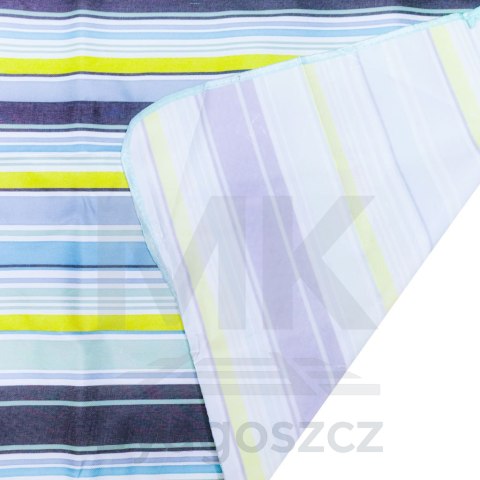 Mata plażowa wodoodporna koc piknikowy plażowy składany torba XXL 200x200cm niebieska Mata plażowa wodoodporna koc piknikowy plażowy składany torba XXL 200x200cm niebieska
