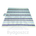 Mata plażowa wodoodporna koc piknikowy plażowy składany torba XXL 200x200cm niebieska