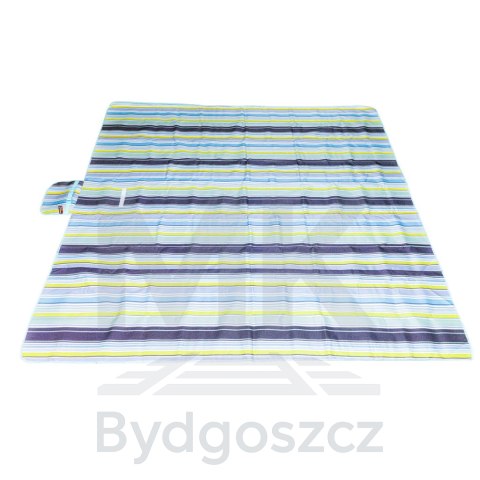 Mata plażowa wodoodporna koc piknikowy plażowy składany torba XXL 200x200cm niebieska Mata plażowa wodoodporna koc piknikowy plażowy składany torba XXL 200x200cm niebieska