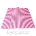 Mata plażowa wodoodporna koc piknikowy plażowy składany torba XXL 200x200cm różowa