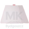 Mata plażowa wodoodporna koc piknikowy plażowy składany torba XXL 200x200cm różowa