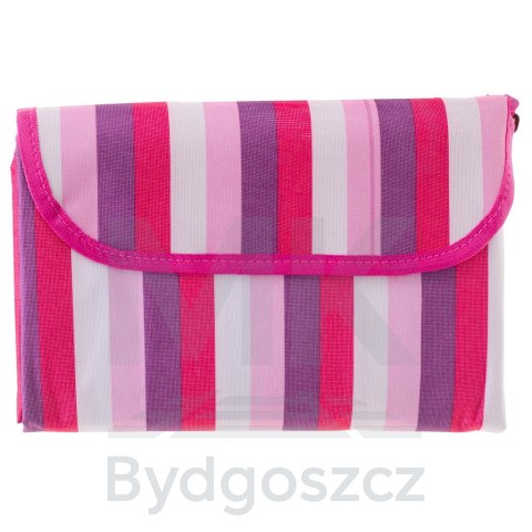Mata plażowa wodoodporna koc piknikowy plażowy składany torba XXL 200x200cm różowa Mata plażowa wodoodporna koc piknikowy plażowy składany torba XXL 200x200cm różowa