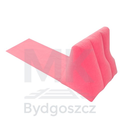 Mata plażowa z dmuchanym oparciem leżak na plażę do domu ogrodu z poduszką uniwersalny różowy Mata plażowa z dmuchanym oparciem leżak na plażę do domu ogrodu z poduszką uniwersalny różowy