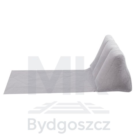 Mata plażowa z dmuchanym oparciem leżak na plażę do domu ogrodu z poduszką uniwersalny szary Mata plażowa z dmuchanym oparciem leżak na plażę do domu ogrodu z poduszką uniwersalny szary