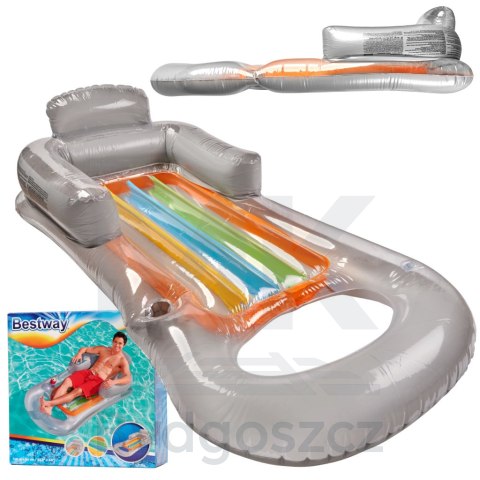Materac dmuchany fotel BESTWAY 43028 szary